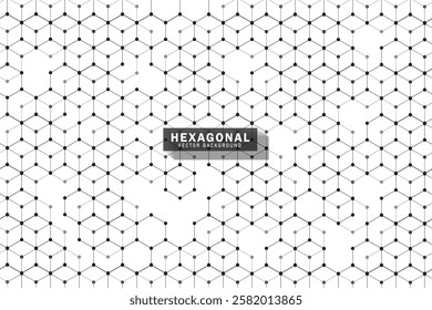 Abstract geometric background with hexagons shape pattern for banner or website header template