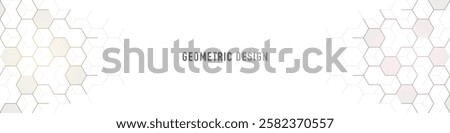 Abstract geometric background with hexagons shape pattern for banner or website header template