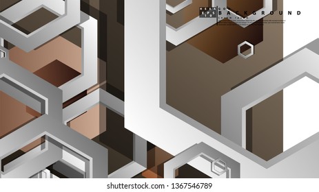 Abstract geometric background with hexagons skin color composition. Vector illustration