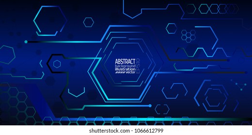 Abstract geometric background from hexagons stripes vector lines for splash