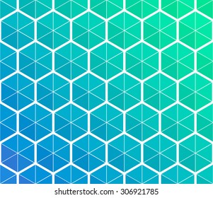 Abstract geometric background of hexagons and triangles