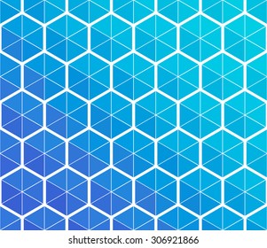 Abstract geometric background of hexagons and triangles