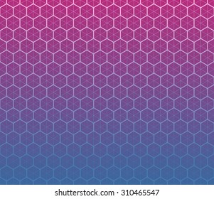 Abstract geometric background of hexagons and triangles in colors of grape