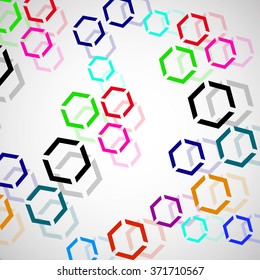 Abstract geometric background from hexagons. Vector illustration. Eps 10