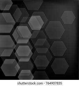 Abstract geometric background with hexagons. Vector illustration.