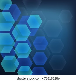 Abstract geometric background with hexagons. Vector illustration.