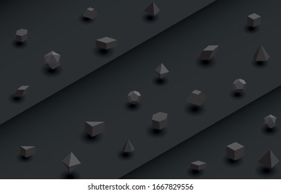 Abstract Geometric Background. High Saturated Gradients. Different Geometrical Shapes