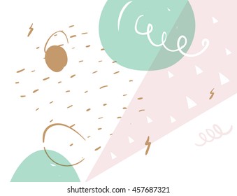 Abstract geometric background. Hipster trendy style. Modern cover. Usable for greeting cards, invitation, poster design.