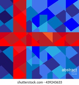 Abstract geometric background in ICELAND flag