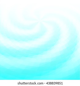 Abstract geometric background. Ideal for artistic concept works, cover designs.Turquoise  smooth twist light lines vector. Eps 10.
