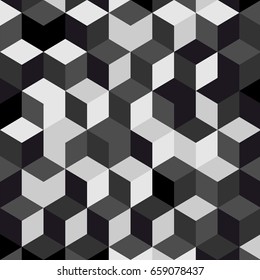 Abstract geometric background, illustration of cubic shapes.