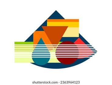 Abstract geometric background. Image with geometrical shapes.