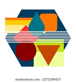 Abstract geometric background. Image with geometrical shapes.