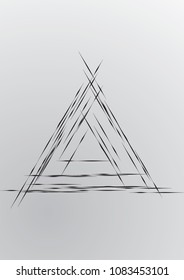 Abstract geometric background. Installed isolated lines. The effect of motion for your design. Black lines on a white background.Dinamic lines or rays.Vector.EPS10