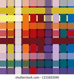 Abstract geometric background. Intertwined colofrul stripes. Vector pattern