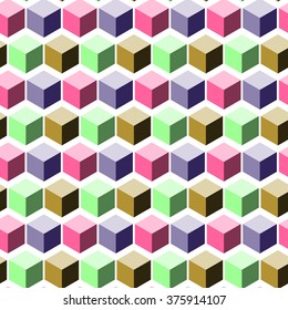 abstract geometric background with isometric cubes