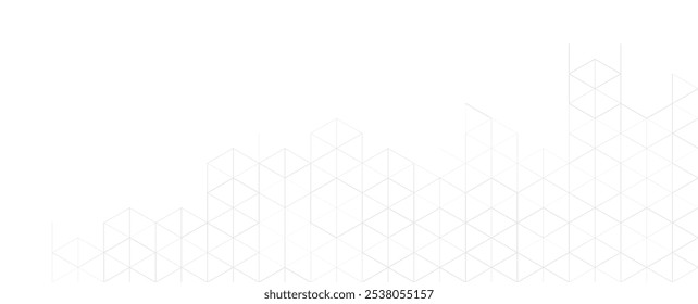 Abstract geometric background with isometric. Digital cube isometric on gray background.