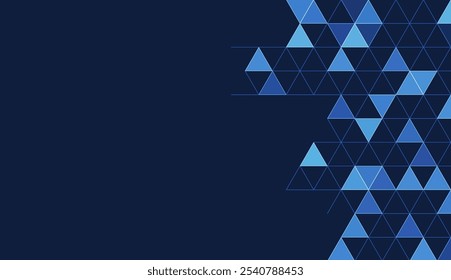 Abstract geometric background with isometric. Digital cube isometric on blue background.
