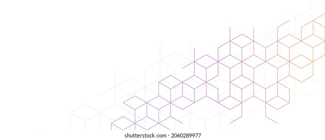 Abstract geometric background with isometric vector blocks, polygon shape pattern