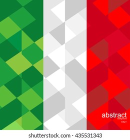 Abstract geometric background in Italy flag