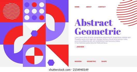 Abstract geometric background and landing page background