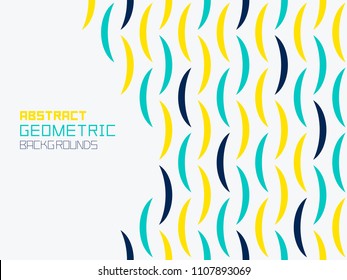 Abstract geometric background with leaves. Colorful ornament. isolated on white background