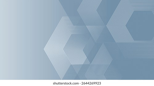 Abstract geometric background in light blue with white lines forming arrow shapes, ideal for corporate designs and technology presentations with modern style