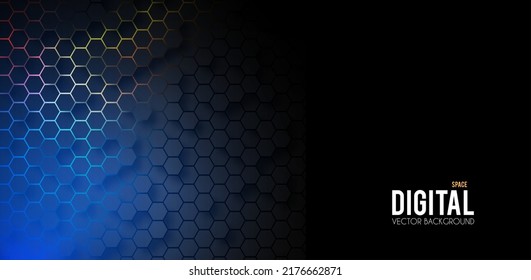 Abstract geometric background with light effect. Futuristic space