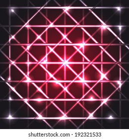 abstract geometric background with light grid. vector blank