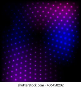 Abstract geometric background with lightning circles. Stock vector.