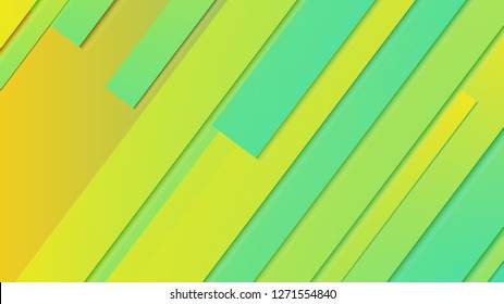 abstract geometric background line with color gradient green and yellow