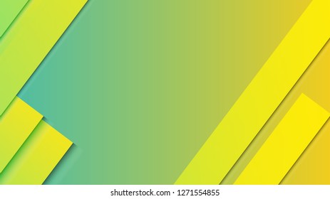 abstract geometric background line with color gradient green and yellow