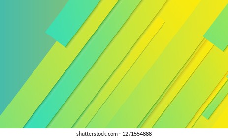 abstract geometric background line with color gradient green and yellow