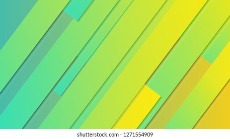 abstract geometric background line with color gradient green and yellow