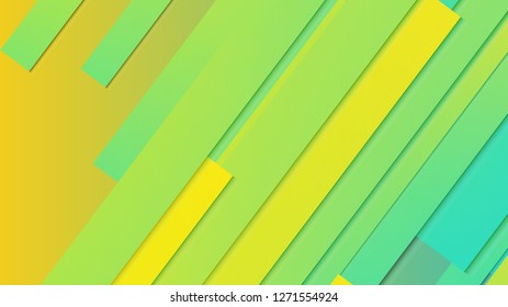 abstract geometric background line with color gradient green and yellow