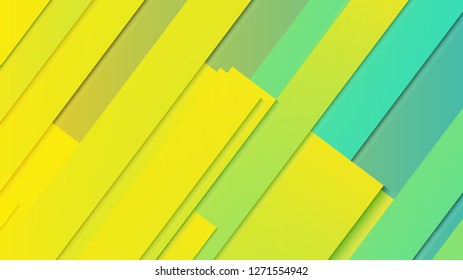 abstract geometric background line with color gradient green and yellow