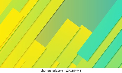 abstract geometric background line with color gradient green and yellow
