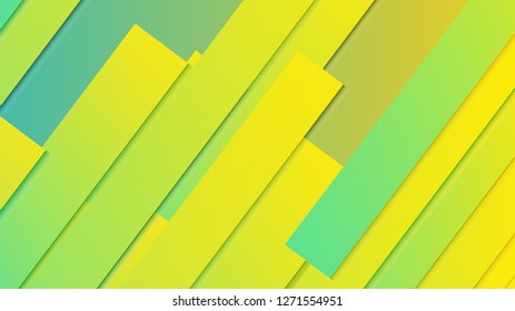 abstract geometric background line with color gradient green and yellow