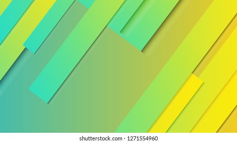 abstract geometric background line with color gradient green and yellow