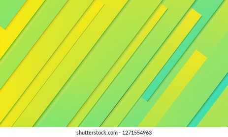 abstract geometric background line with color gradient green and yellow