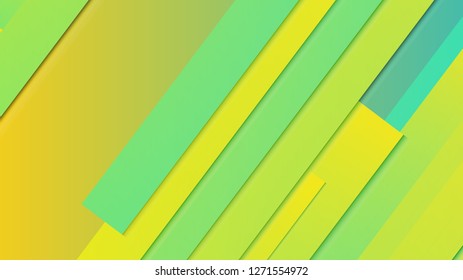abstract geometric background line with color gradient green and yellow