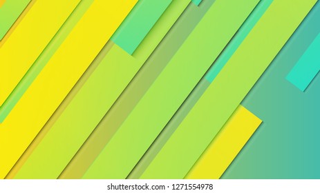 abstract geometric background line with color gradient green and yellow