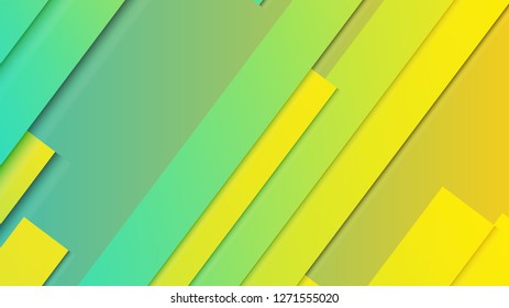 abstract geometric background line with color gradient green and yellow