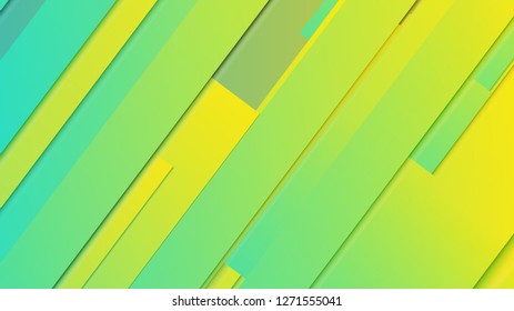 abstract geometric background line with color gradient green and yellow
