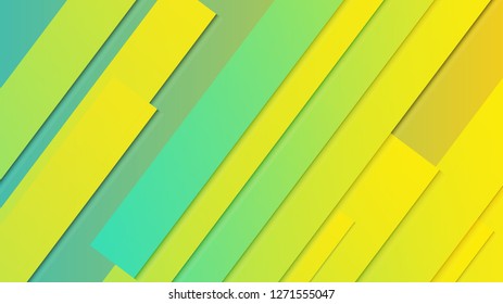 abstract geometric background line with color gradient green and yellow