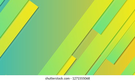 abstract geometric background line with color gradient green and yellow