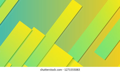 abstract geometric background line with color gradient green and yellow