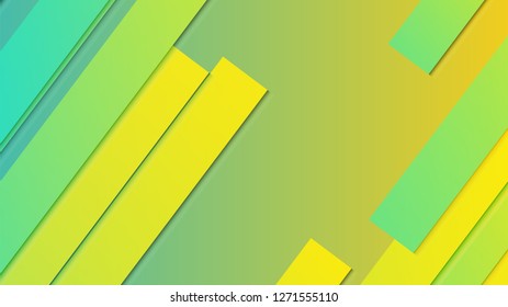 abstract geometric background line with color gradient green and yellow