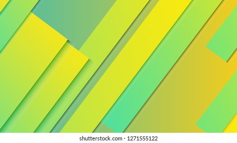 abstract geometric background line with color gradient green and yellow