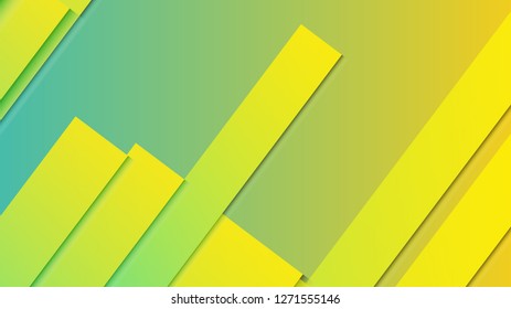abstract geometric background line with color gradient green and yellow